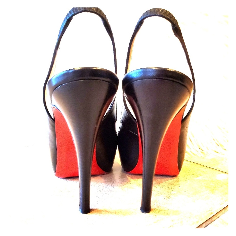 Christian Louboutin Peep toe Sling Back platforms
